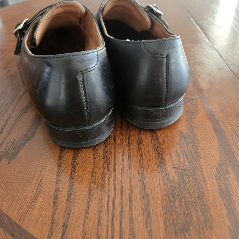 CROCKETT & JONES "Malvern" Black Monk Strap Shoes UK 6.5 US 7.5 E - Picture 8 of 11